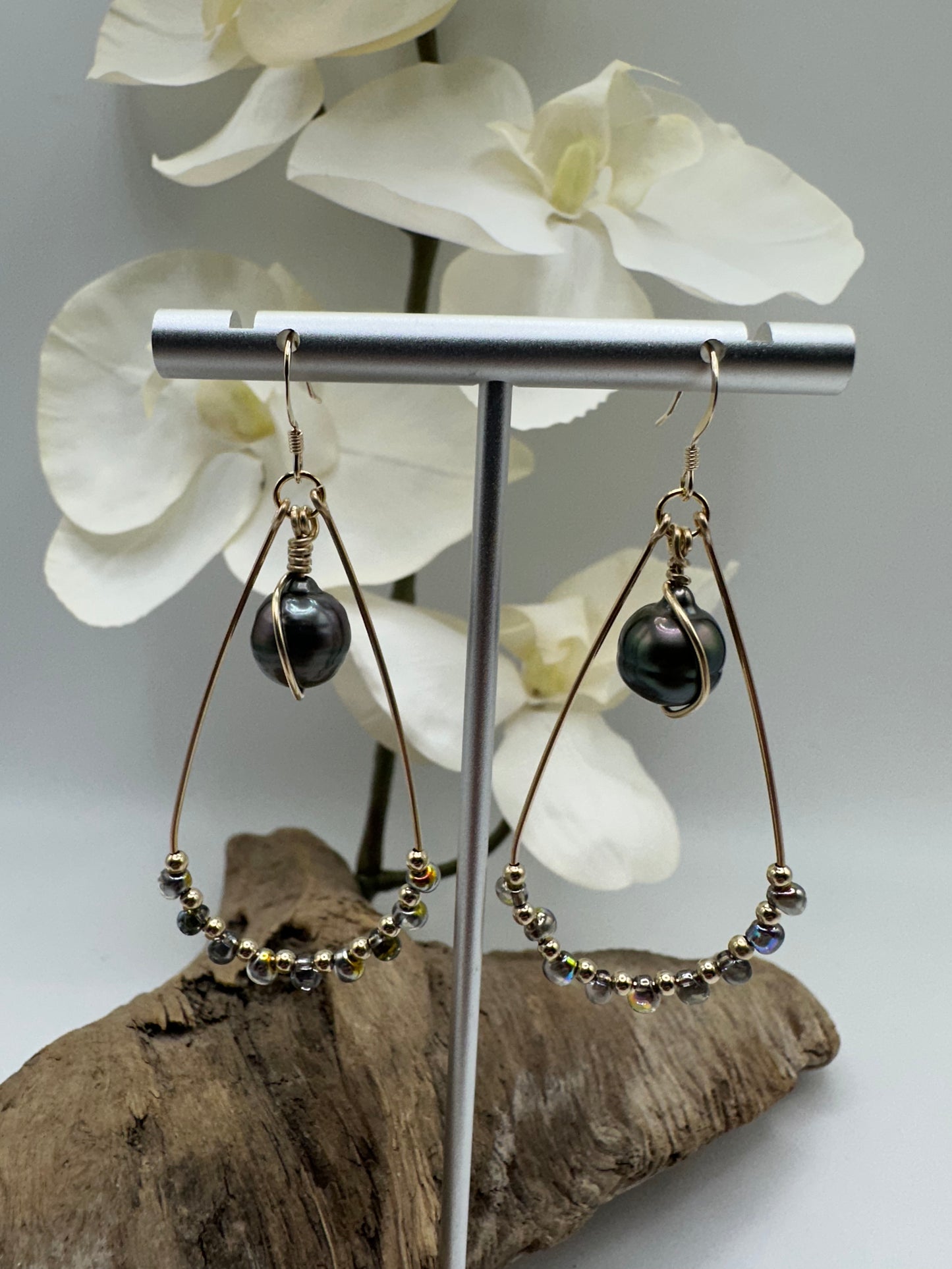 Tahitian Pearl Drop Earrings