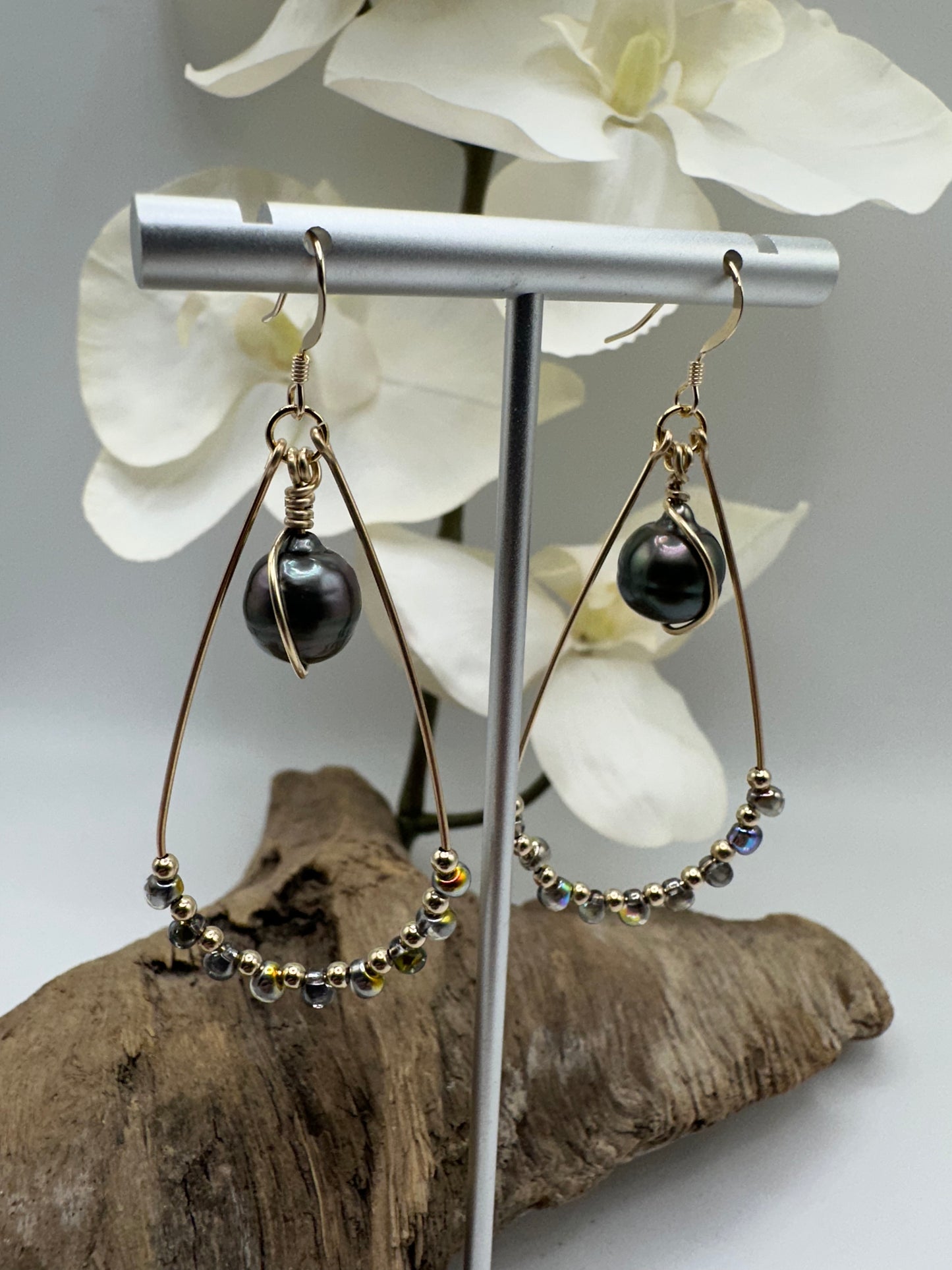 Tahitian Pearl Drop Earrings