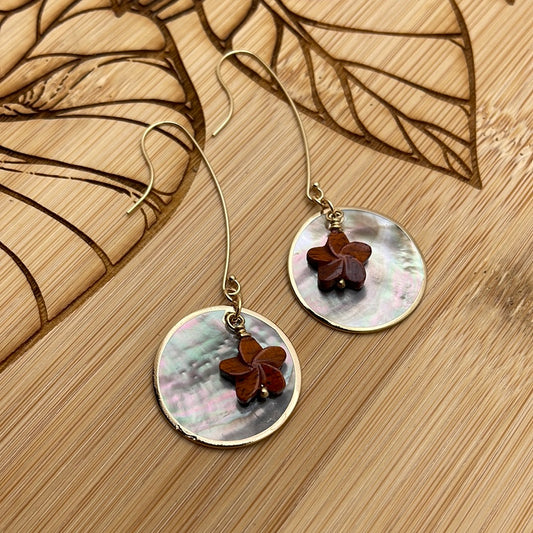 Elongated Mother of Pearl Earrings